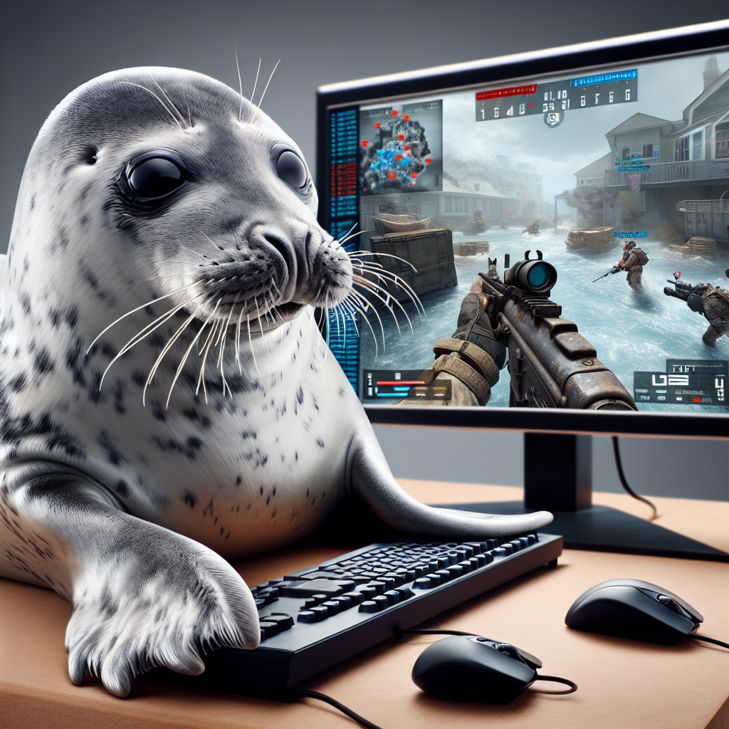 seal plays counter strike Blank Meme Template