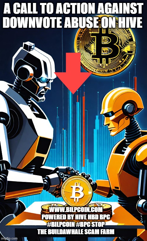 A CALL TO ACTION AGAINST DOWNVOTE ABUSE ON HIVE; WWW.BILPCOIN.COM POWERED BY HIVE HBD BPC #BILPCOIN #BPC STOP THE BUILDAWHALE SCAM FARM | made w/ Imgflip meme maker