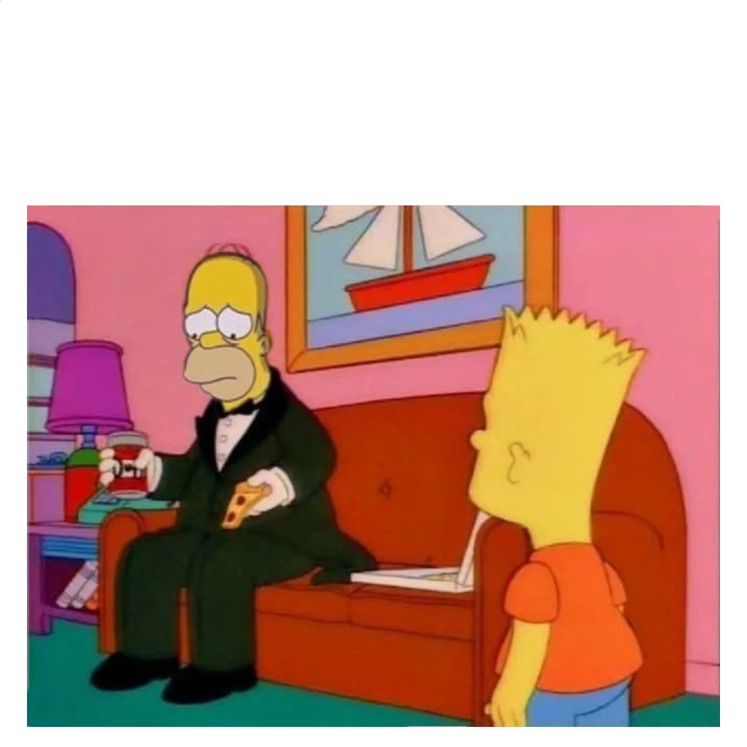 por que tan triste homero Blank Meme Template