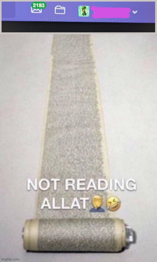 Not Reading Allat | image tagged in not reading allat | made w/ Imgflip meme maker