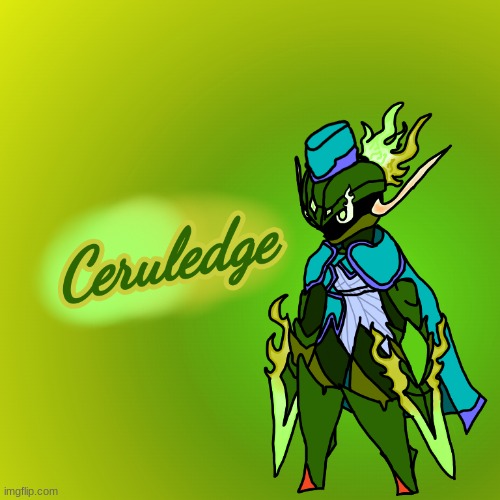 Recolor of Ceruledge based off of my main oc (CHANGEWING :3) Sorry for breaking the darkstalker streak btw | made w/ Imgflip meme maker