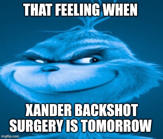 If yk yk | THAT FEELING WHEN; XANDER BACKSHOT SURGERY IS TOMORROW | image tagged in knee surgery | made w/ Imgflip meme maker