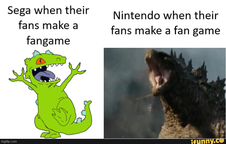 image tagged in memes,funny,nintendo,sega,fangame | made w/ Imgflip meme maker