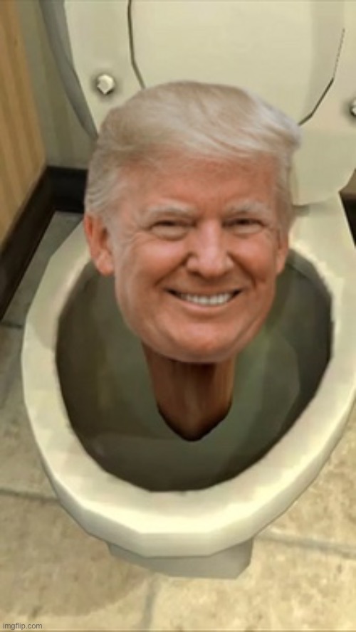 Trumpidi Toilet | image tagged in funny,skibidi toilet,toilet,donald trump,trump | made w/ Imgflip meme maker