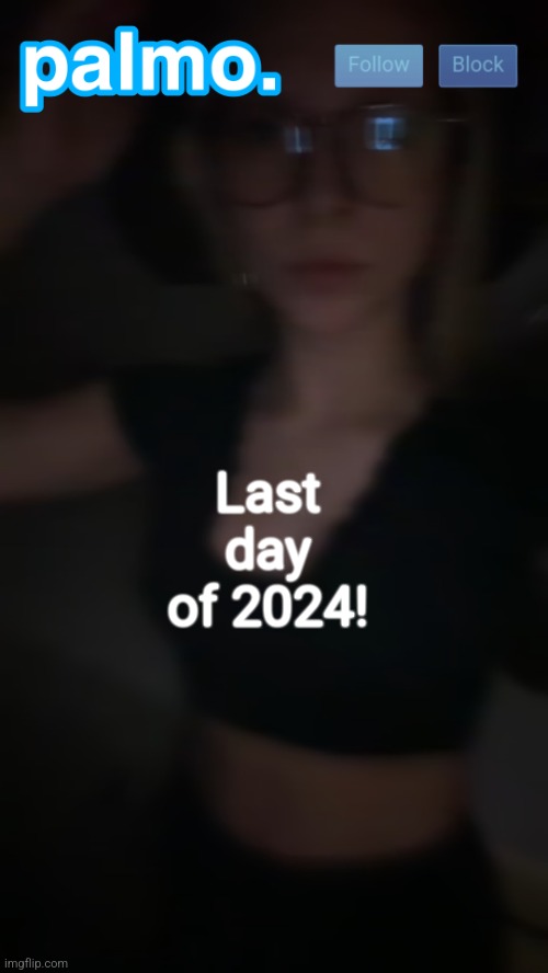 I loved 2024 | Last day of 2024! | image tagged in palms bby template | made w/ Imgflip meme maker