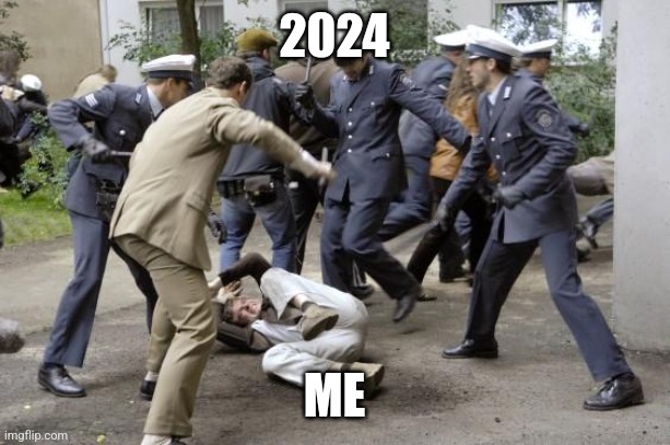 beatdown | 2024; ME | image tagged in beatdown | made w/ Imgflip meme maker