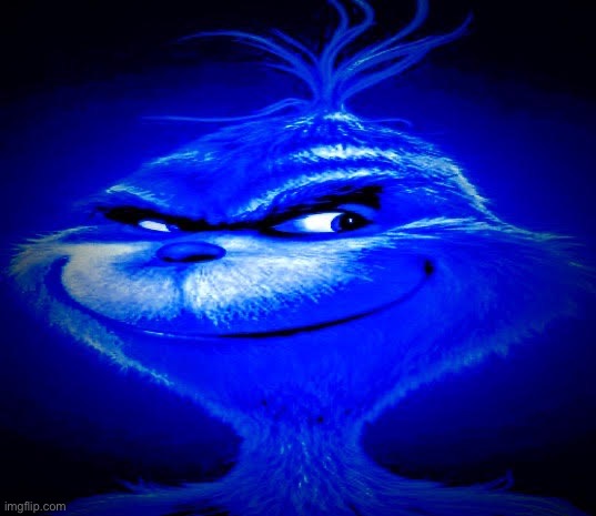 Dark Blue Grinch | image tagged in dark blue grinch | made w/ Imgflip meme maker