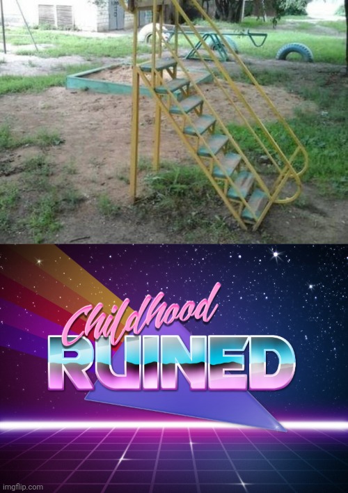 Playground | image tagged in childhood ruined,playground,slides,slide,you had one job,memes | made w/ Imgflip meme maker