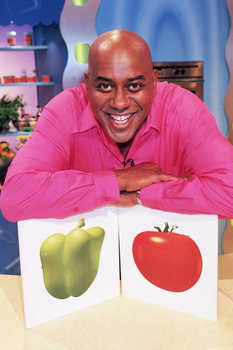 Ainsley Hariott grinning Blank Meme Template