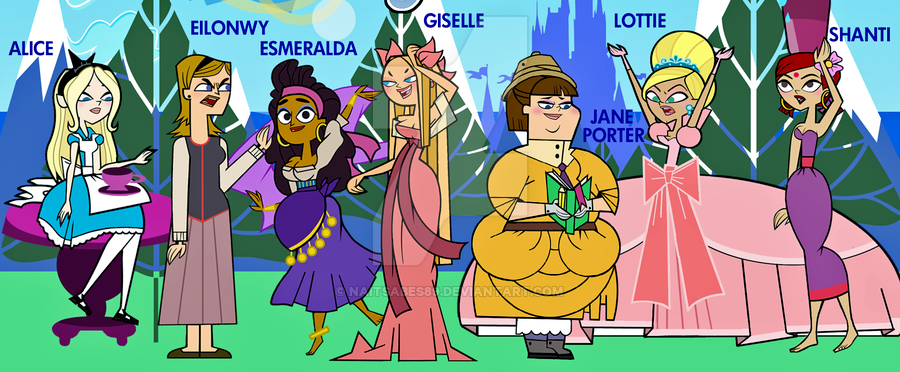 Total Drama Ladies as Disney Heroines Blank Meme Template