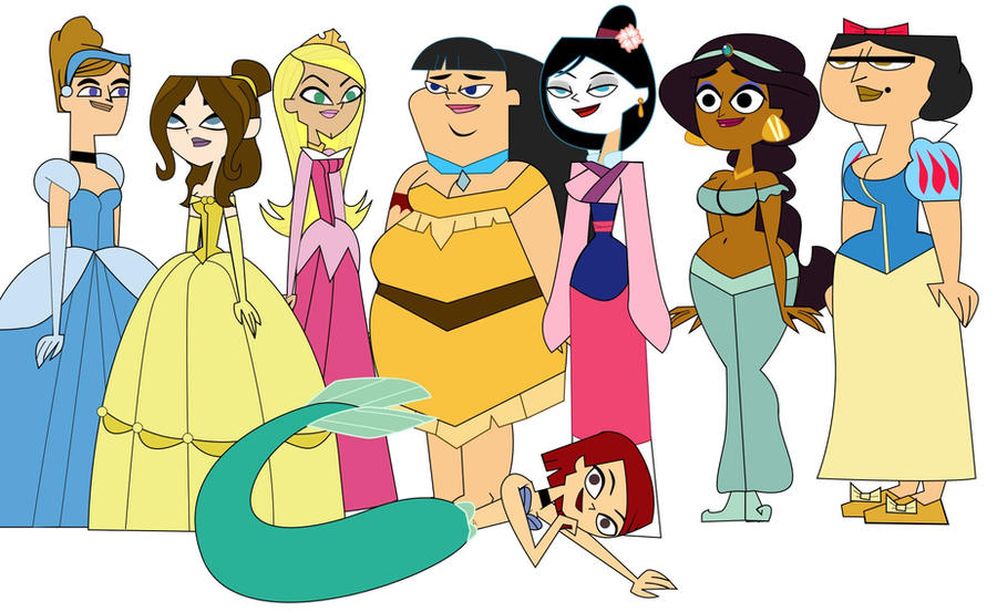 Total Drama Revenge of the Island as Disney Princesses Blank Meme Template