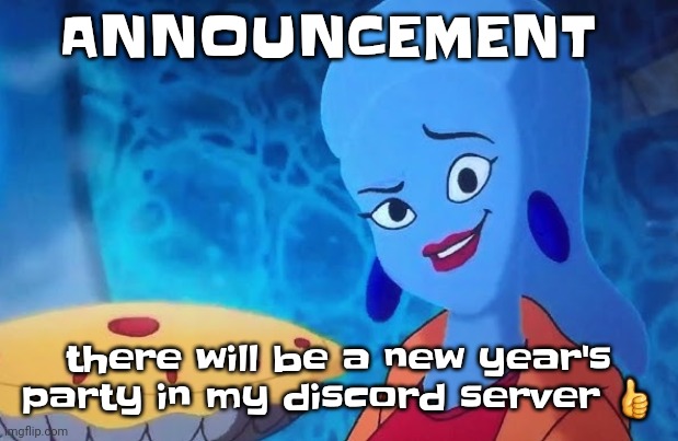 Guhb | ANNOUNCEMENT; there will be a new year's party in my discord server 👍 | image tagged in 3 14 | made w/ Imgflip meme maker