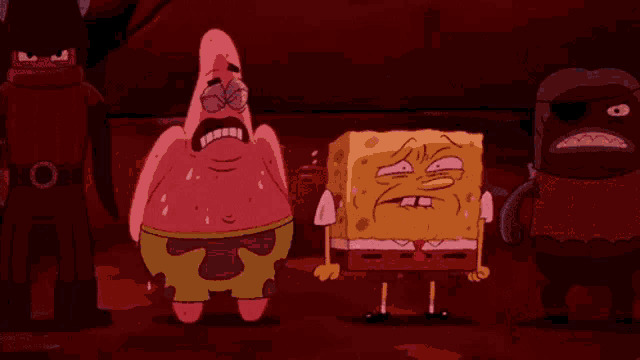 Spongebob and Patrick Melting Blank Meme Template