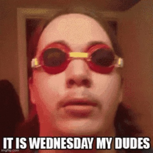 It Is Wednesday My Dudes | image tagged in it is wednesday my dudes | made w/ Imgflip meme maker