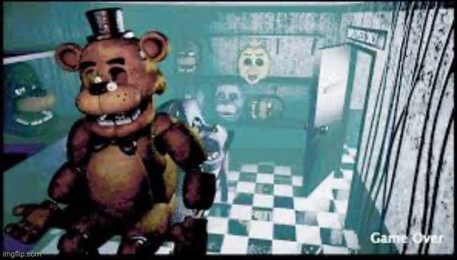 FNAF 1 GAME OVER | image tagged in fnaf 1 game over | made w/ Imgflip meme maker