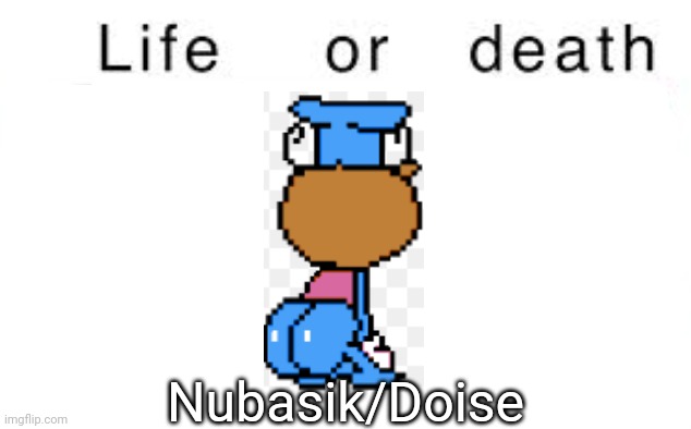 Life or death | Nubasik/Doise | image tagged in life or death,msmg,memes | made w/ Imgflip meme maker