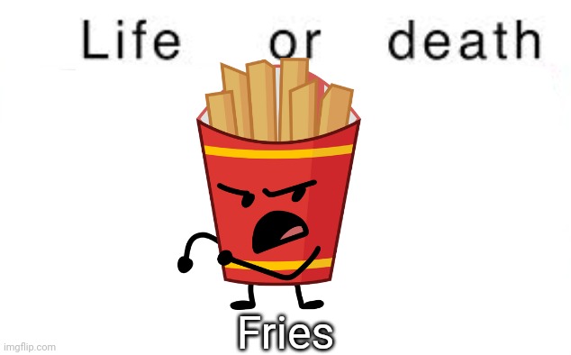 Life or death | Fries | image tagged in life or death,msmg,memes | made w/ Imgflip meme maker