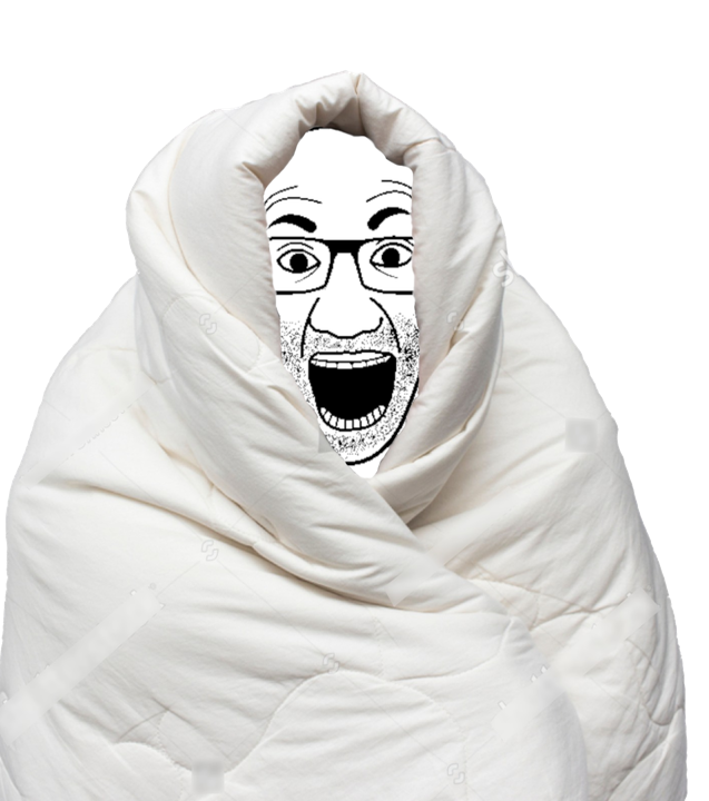 Soyjak in blanket Blank Meme Template