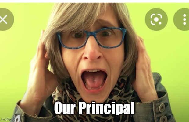 That vegan Principal | Our Principal | image tagged in vegan teacher | made w/ Imgflip meme maker