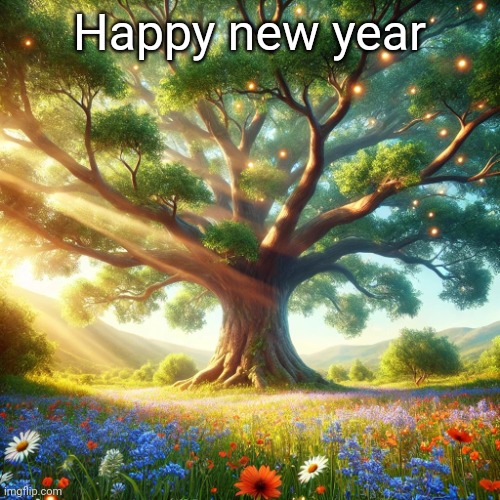 Tree | Happy new year | image tagged in tree | made w/ Imgflip meme maker