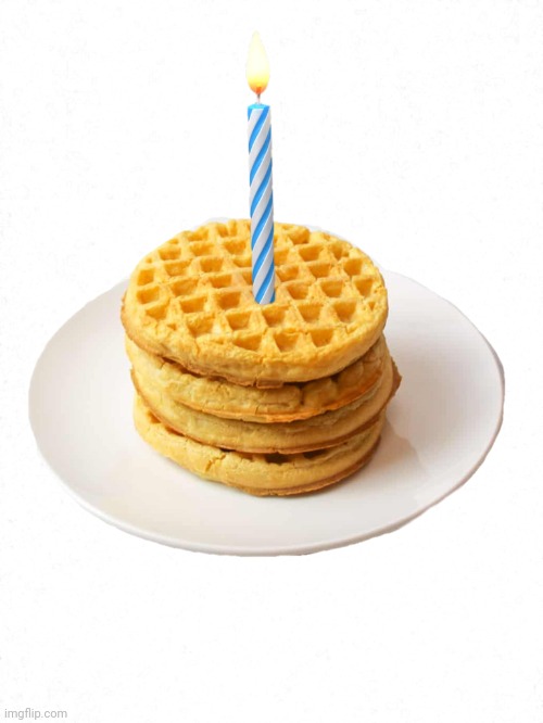 First waffle post with a candle in 2025 | image tagged in eggo | made w/ Imgflip meme maker