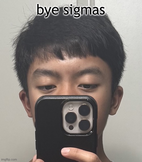 delted but his hair needs to grow out | bye sigmas | image tagged in delted but his hair needs to grow out | made w/ Imgflip meme maker