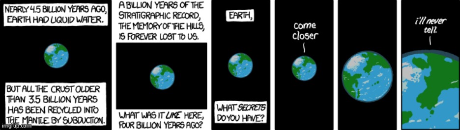 The Earths Secrets | image tagged in xkcd,comics,earth,secrets | made w/ Imgflip meme maker