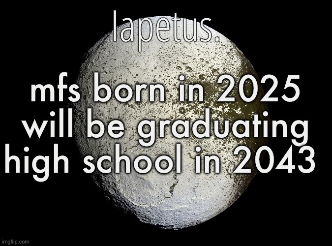 Silver Announcement Template 13.0 Template | mfs born in 2025 will be graduating high school in 2043 | image tagged in silver announcement template 13 0 template | made w/ Imgflip meme maker