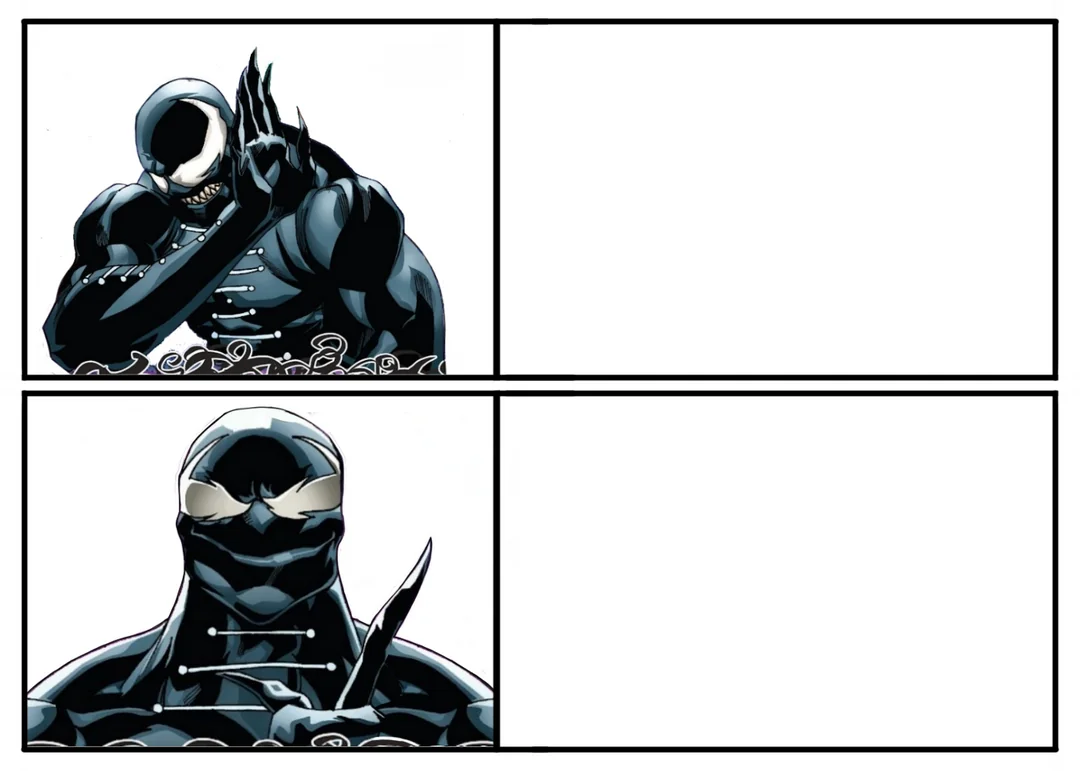 drake meme venom edition Blank Meme Template