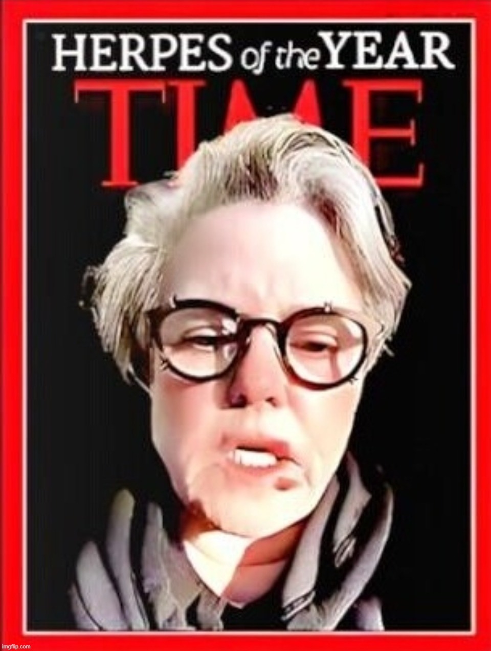 Corksucker of the Year | image tagged in rosie o'donnell,corksucker,herpes,herpes of the year,cocksucker,cock sucker | made w/ Imgflip meme maker