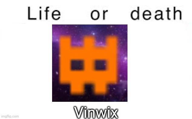 Life or death | Vinwix | image tagged in life or death,msmg,memes | made w/ Imgflip meme maker
