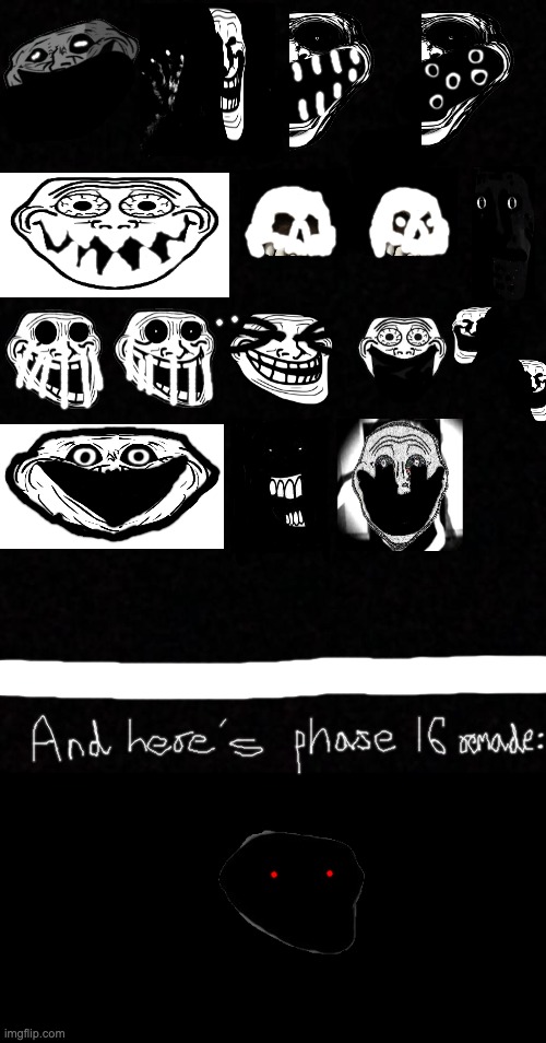 Trollface becoming uncanny phases 19-30 REMAKE | image tagged in blank,troll face,trollface,trollge,mr incredible becoming uncanny | made w/ Imgflip meme maker