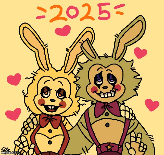 Happy new year! My first post for coming back (Yeah I got back into fnaf while I was gone) | image tagged in fnaf,fnaf 3,springtrap | made w/ Imgflip meme maker