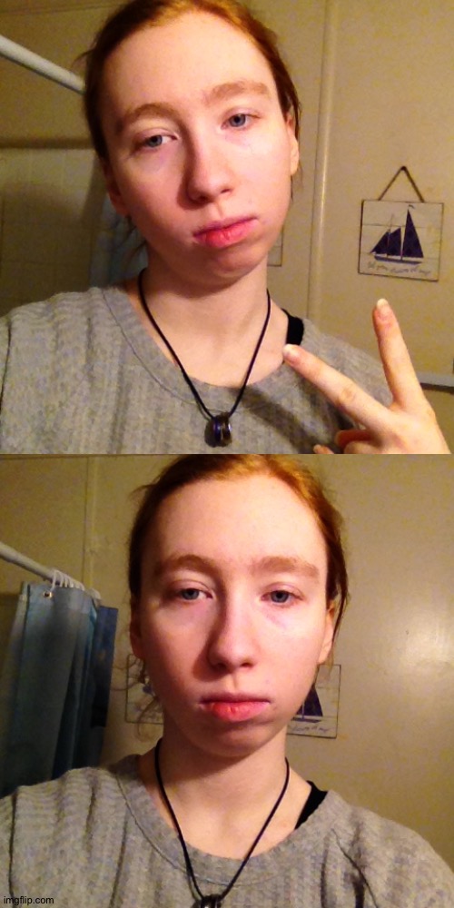 Official Face Reveal (Standing On The Toilet Because That's The Only Way I Can Take A Decent Photo) | image tagged in nevermind my hair,its a trainwreck,a more accurate image of me,than the last one i posted,face reveal | made w/ Imgflip meme maker