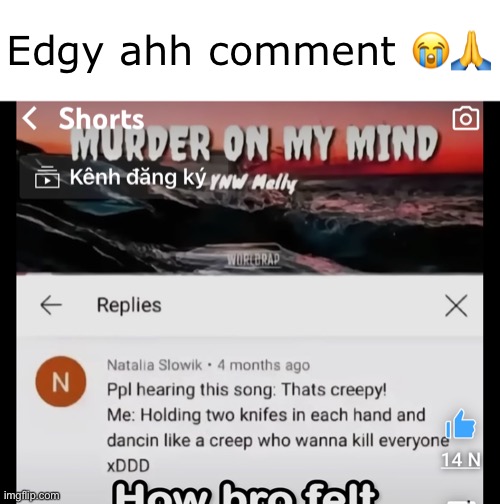 Edgy ahh comment 😭🙏 | made w/ Imgflip meme maker