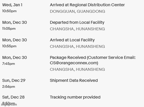 Shipping update on my phone fr, it's in a regional distribution center now | made w/ Imgflip meme maker