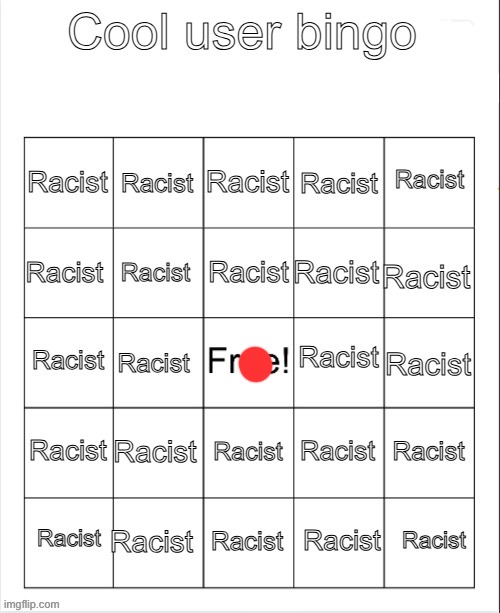 Black people are cool | image tagged in cool user bingo | made w/ Imgflip meme maker