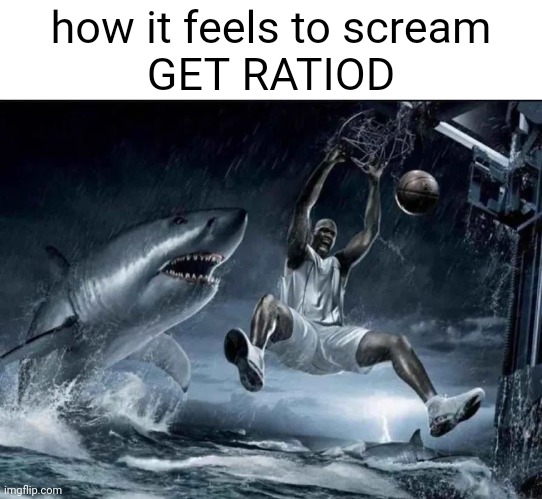 legendary slam dunk | how it feels to scream
GET RATIOD | image tagged in legendary slam dunk | made w/ Imgflip meme maker