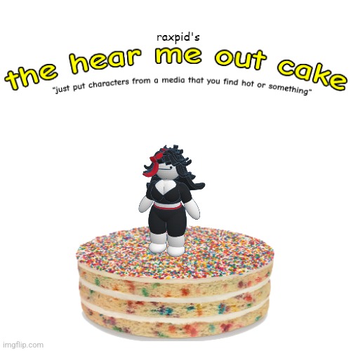 the hear me out cake | image tagged in the hear me out cake | made w/ Imgflip meme maker