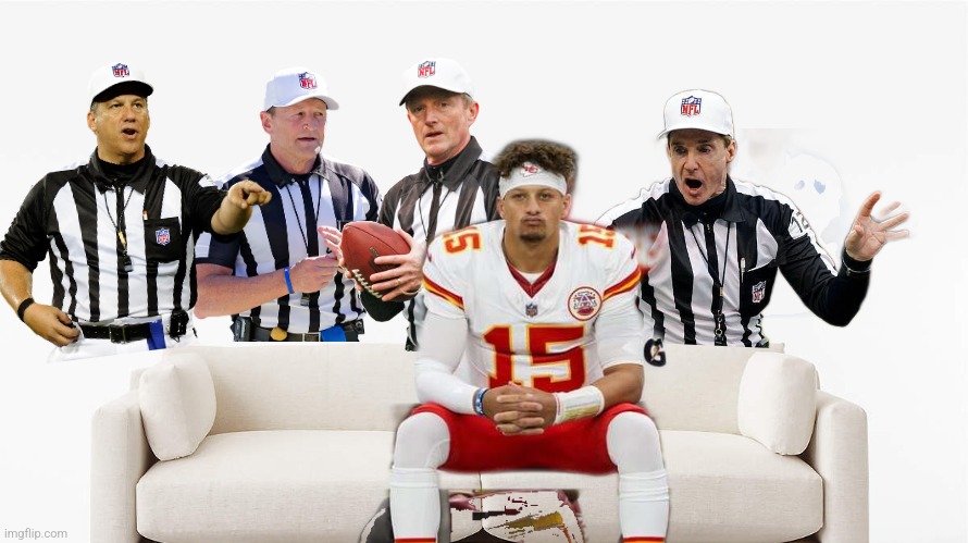 MAHOMES MAKING SURE THE REFS MAKE THE "RIGHT" CALLS | image tagged in patrick mahomes,kansas city chiefs,nfl,referee,nfl football | made w/ Imgflip meme maker