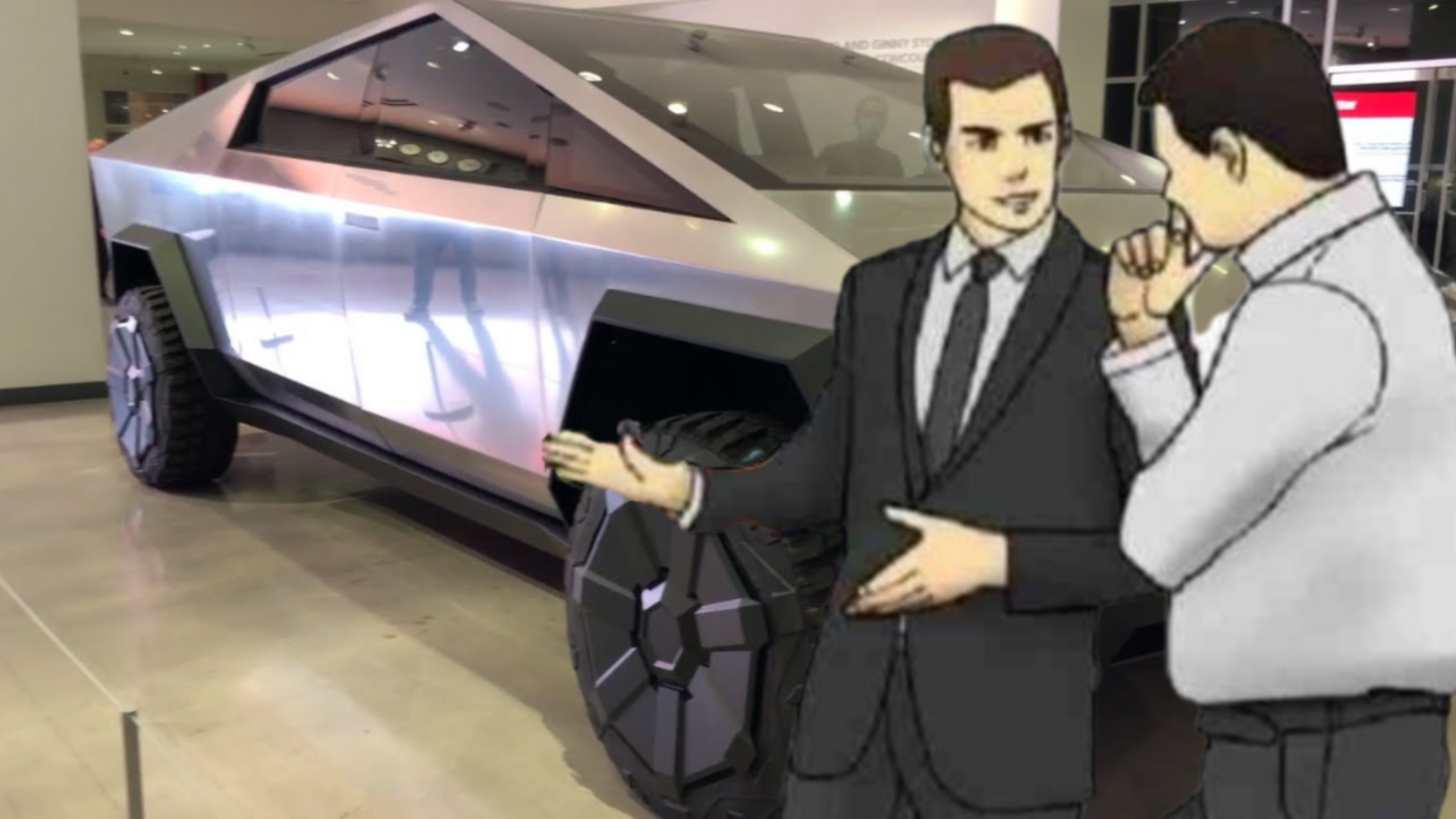 Tesla Dealership Blank Meme Template