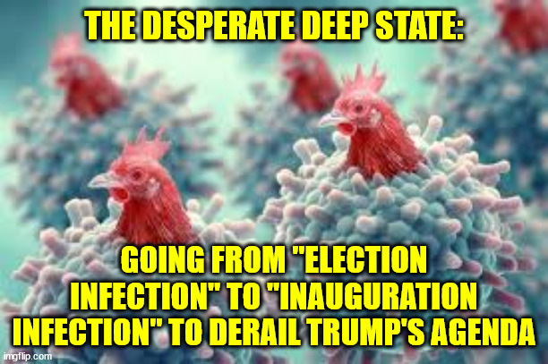 THE DESPERATE DEEP STATE:; GOING FROM "ELECTION INFECTION" TO "INAUGURATION INFECTION" TO DERAIL TRUMP'S AGENDA | made w/ Imgflip meme maker