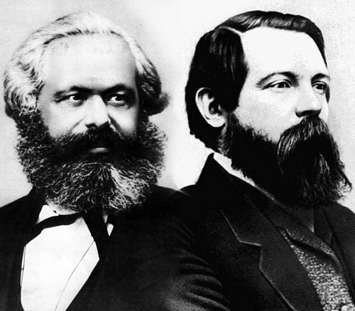 High Quality Marx and Engels Blank Meme Template