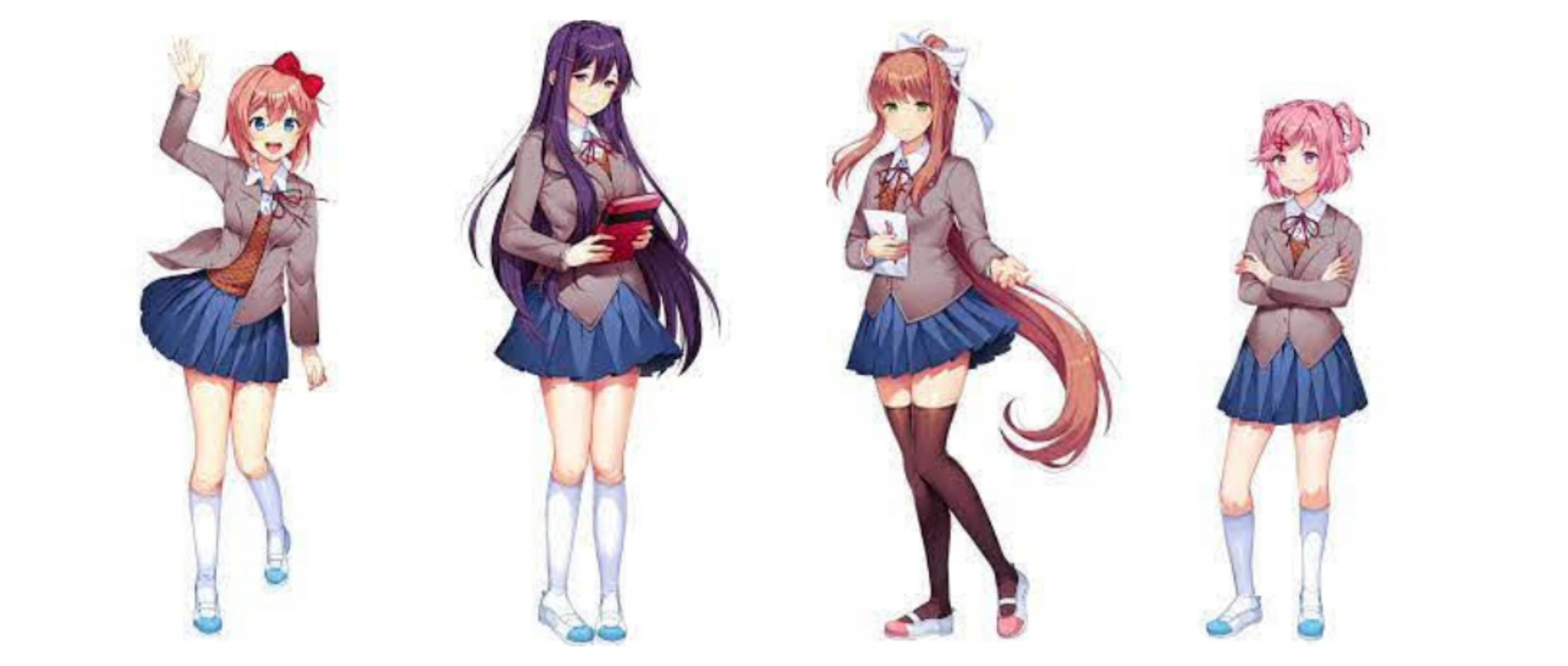 The Literature Club Girls Blank Meme Template