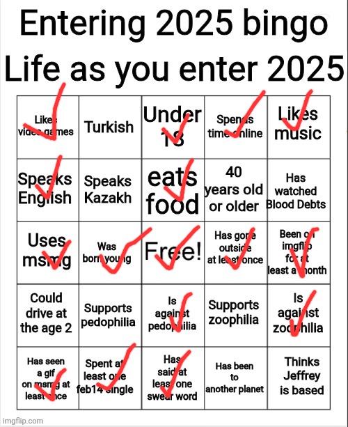 Entering 2025 bingo | image tagged in entering 2025 bingo | made w/ Imgflip meme maker