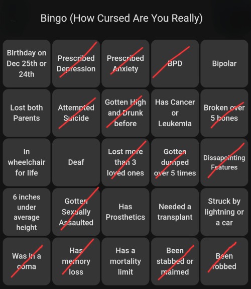 life has NOT been nice to me | image tagged in how cursed are you bingo | made w/ Imgflip meme maker