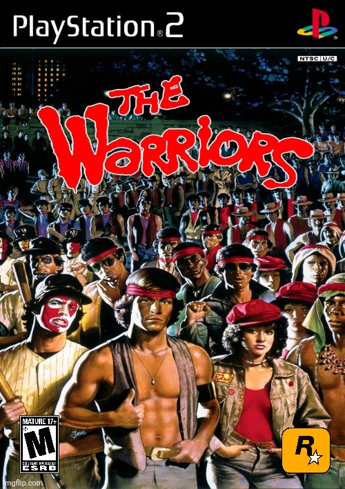 The Warriors PS2 NTSC Cover | image tagged in blank white template | made w/ Imgflip meme maker