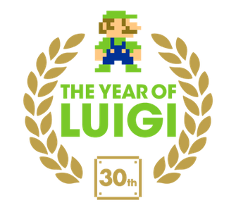 year of luigi 30th anniversary emblem Blank Meme Template