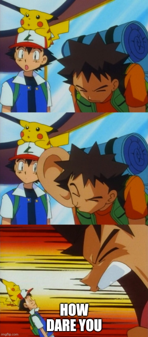 Brock How Dare You | HOW DARE YOU | image tagged in brock how dare you | made w/ Imgflip meme maker