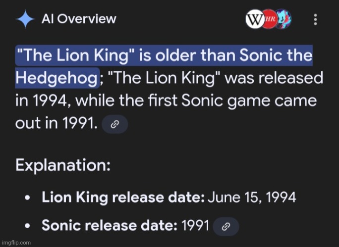 I think Gemini is high | image tagged in lion king,sonic the hedgehog | made w/ Imgflip meme maker